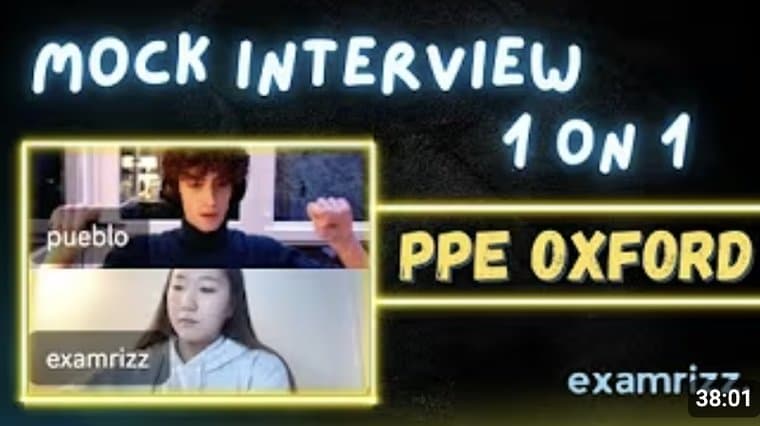 A mock interview — PPE, Oxford